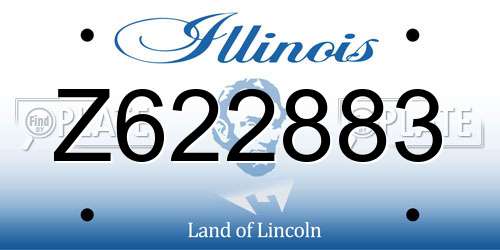 Z622883 Illinois License Plate