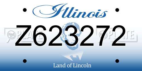 Z623272 Illinois License Plate