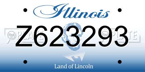 Z623293 Illinois License Plate