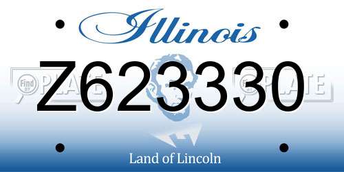 Z623330 Illinois License Plate