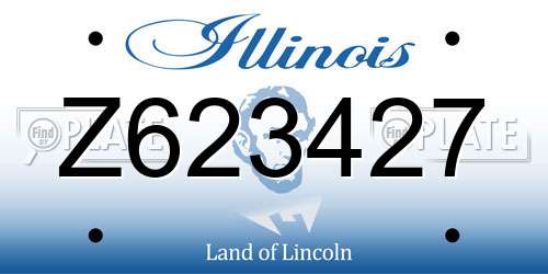 Z623427 Illinois License Plate
