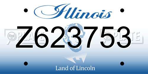 Z623753 Illinois License Plate
