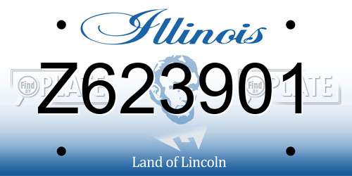 Z623901 Illinois License Plate