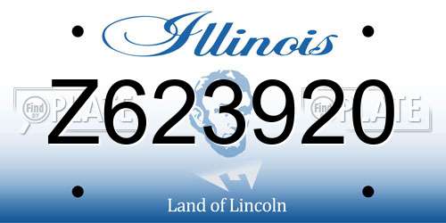 Z623920 Illinois License Plate