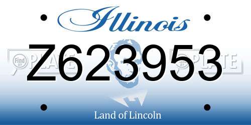 Z623953 Illinois License Plate