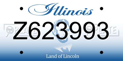 Z623993 Illinois License Plate