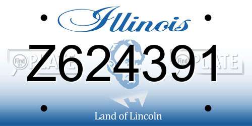 Z624391 Illinois License Plate
