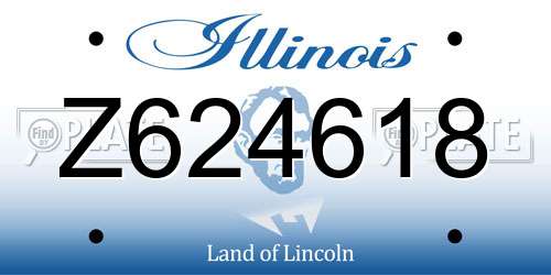 Z624618 Illinois License Plate