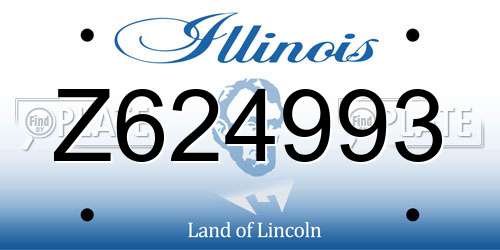Z624993 Illinois License Plate
