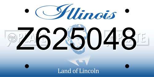 Z625048 Illinois License Plate