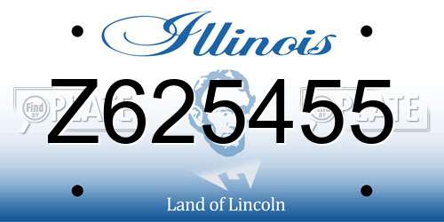 Z625455 Illinois License Plate