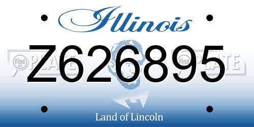 Z626895 Illinois License Plate