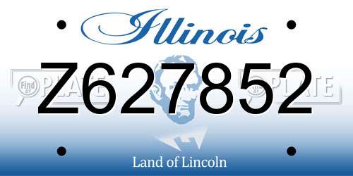 Z627852 Illinois License Plate