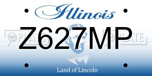 Z627MP Illinois License Plate