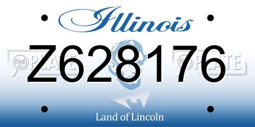 Z628176 Illinois License Plate