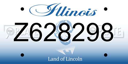 Z628298 Illinois License Plate
