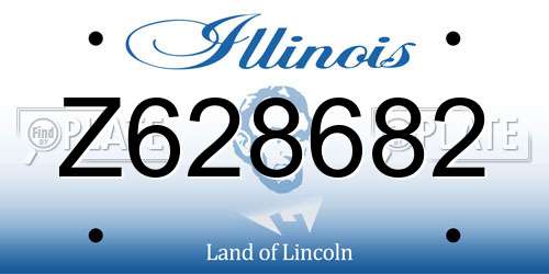 Z628682 Illinois License Plate