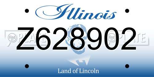 Z628902 Illinois License Plate