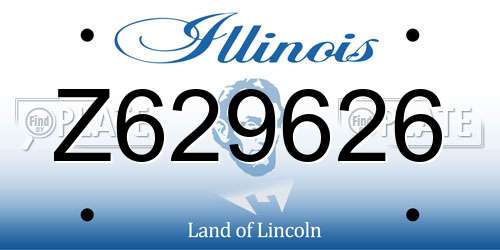 Z629626 Illinois License Plate