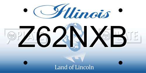 Z62NXB Illinois License Plate