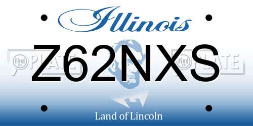 Z62NXS Illinois License Plate