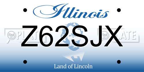 Z62SJX Illinois License Plate