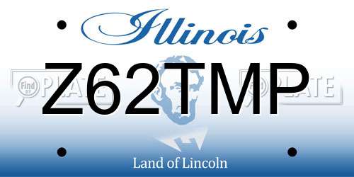Z62TMP Illinois License Plate