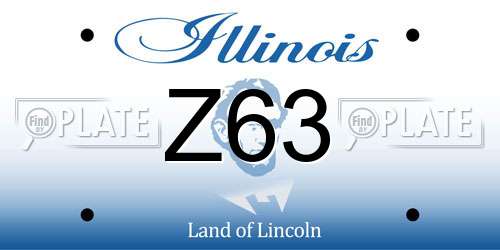 Z63 Illinois License Plate