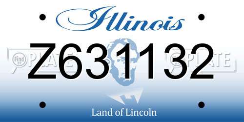 Z631132 Illinois License Plate