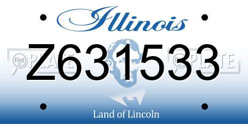 Z631533 Illinois License Plate