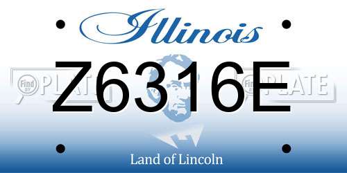 Z6316E Illinois License Plate