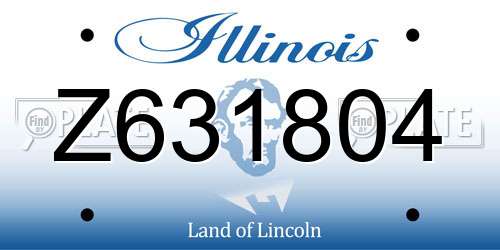 Z631804 Illinois License Plate