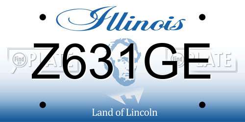 Z631GE Illinois License Plate