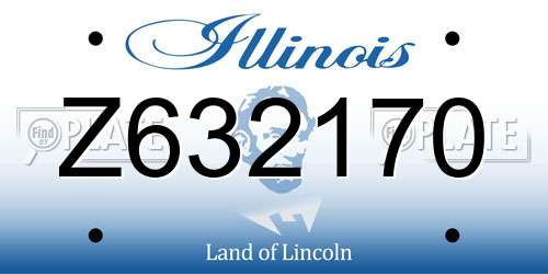 Z632170 Illinois License Plate