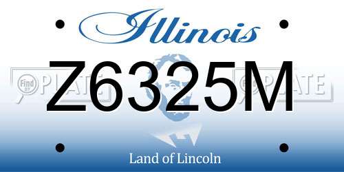 Z6325M Illinois License Plate