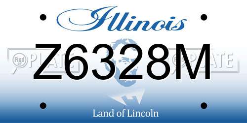 Z6328M Illinois License Plate