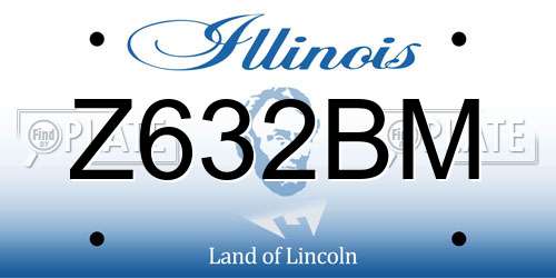 Z632BM Illinois License Plate