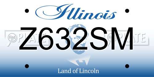 Z632SM Illinois License Plate