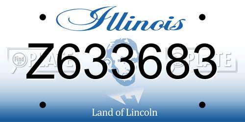 Z633683 Illinois License Plate