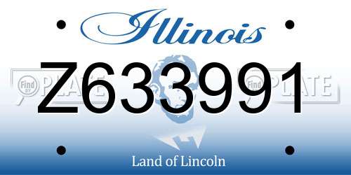 Z633991 Illinois License Plate
