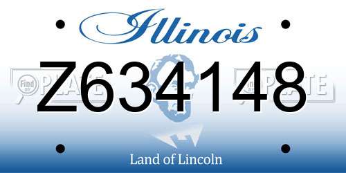 Z634148 Illinois License Plate