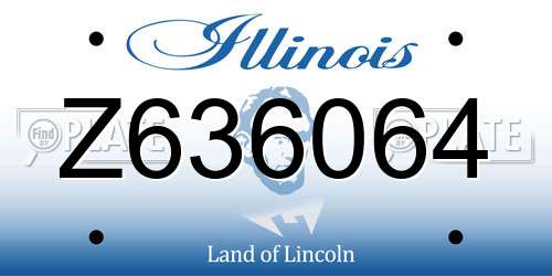 Z636064 Illinois License Plate