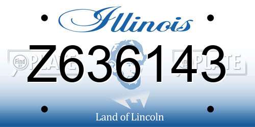 Z636143 Illinois License Plate