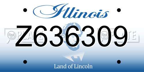 Z636309 Illinois License Plate