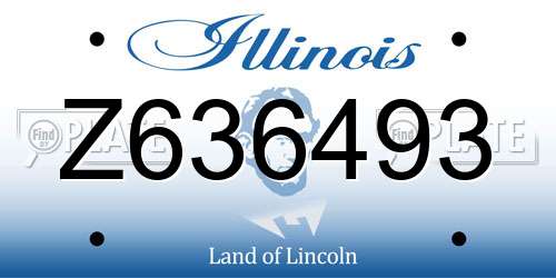 Z636493 Illinois License Plate