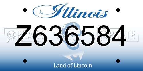 Z636584 Illinois License Plate