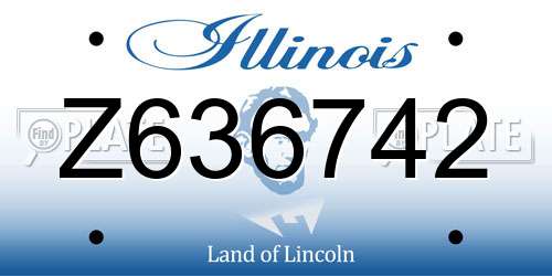 Z636742 Illinois License Plate