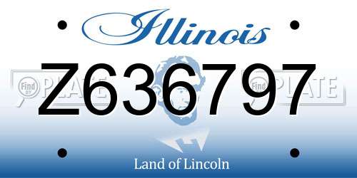 Z636797 Illinois License Plate