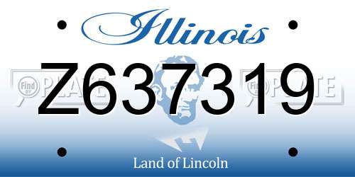 Z637319 Illinois License Plate