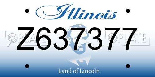 Z637377 Illinois License Plate
